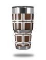WraptorSkinz Skin Wrap compatible with RTIC 30oz ORIGINAL 2017 AND OLDER Tumblers Squared Chocolate Brown (TUMBLER NOT INCLUDED)