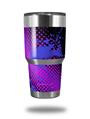 WraptorSkinz Skin Wrap compatible with RTIC 30oz ORIGINAL 2017 AND OLDER Tumblers Halftone Splatter Blue Hot Pink (TUMBLER NOT INCLUDED)