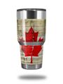 WraptorSkinz Skin Wrap compatible with RTIC 30oz ORIGINAL 2017 AND OLDER Tumblers Painted Faded and Cracked Canadian Canada Flag (TUMBLER NOT INCLUDED)