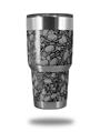WraptorSkinz Skin Wrap compatible with RTIC 30oz ORIGINAL 2017 AND OLDER Tumblers Scattered Skulls Gray (TUMBLER NOT INCLUDED)