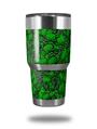 WraptorSkinz Skin Wrap compatible with RTIC 30oz ORIGINAL 2017 AND OLDER Tumblers Scattered Skulls Green (TUMBLER NOT INCLUDED)