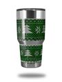 WraptorSkinz Skin Wrap compatible with RTIC 30oz ORIGINAL 2017 AND OLDER Tumblers Ugly Holiday Christmas Sweater - Christmas Trees Green 01 (TUMBLER NOT INCLUDED)
