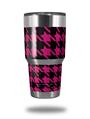 WraptorSkinz Skin Wrap compatible with RTIC 30oz ORIGINAL 2017 AND OLDER Tumblers Houndstooth Hot Pink on Black (TUMBLER NOT INCLUDED)