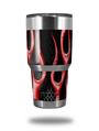 WraptorSkinz Skin Wrap compatible with RTIC 30oz ORIGINAL 2017 AND OLDER Tumblers Metal Flames Red (TUMBLER NOT INCLUDED)