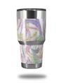 WraptorSkinz Skin Wrap compatible with RTIC 30oz ORIGINAL 2017 AND OLDER Tumblers Neon Swoosh on White (TUMBLER NOT INCLUDED)