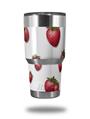 WraptorSkinz Skin Wrap compatible with RTIC 30oz ORIGINAL 2017 AND OLDER Tumblers Strawberries on White (TUMBLER NOT INCLUDED)
