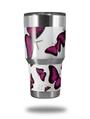 WraptorSkinz Skin Wrap compatible with RTIC 30oz ORIGINAL 2017 AND OLDER Tumblers Butterflies Purple (TUMBLER NOT INCLUDED)