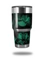 WraptorSkinz Skin Wrap compatible with RTIC 30oz ORIGINAL 2017 AND OLDER Tumblers Skulls Confetti Seafoam Green (TUMBLER NOT INCLUDED)