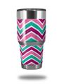 WraptorSkinz Skin Wrap compatible with RTIC 30oz ORIGINAL 2017 AND OLDER Tumblers Zig Zag Teal Pink Purple (TUMBLER NOT INCLUDED)