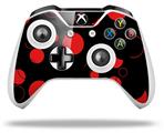 WraptorSkinz Decal Skin Wrap Set works with 2016 and newer XBOX One S / X Controller Lots of Dots Red on Black (CONTROLLER NOT INCLUDED)