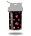 Skin Decal Wrap works with Blender Bottle ProStak 22oz Strawberries on Black (BOTTLE NOT INCLUDED)