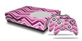 WraptorSkinz Decal Skin Wrap Set works with 2016 and newer XBOX One S Console and 2 Controllers Zig Zag Pinks
