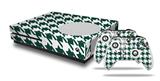 WraptorSkinz Decal Skin Wrap Set works with 2016 and newer XBOX One S Console and 2 Controllers Houndstooth Hunter Green
