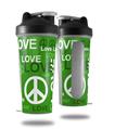 Skin Decal Wrap works with Blender Bottle 28oz Love and Peace Green (BOTTLE NOT INCLUDED)