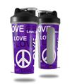 Skin Decal Wrap works with Blender Bottle 28oz Love and Peace Purple (BOTTLE NOT INCLUDED)