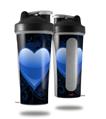 Skin Decal Wrap works with Blender Bottle 28oz Glass Heart Grunge Blue (BOTTLE NOT INCLUDED)