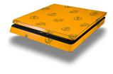 Vinyl Decal Skin Wrap compatible with Sony PlayStation 4 Slim Console Anchors Away Orange (PS4 NOT INCLUDED)