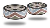 Skin Wrap Decal Set 2 Pack for Amazon Echo Dot 2 - Zig Zag Colors 03 (2nd Generation ONLY - Echo NOT INCLUDED)