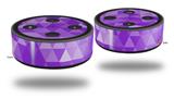 Skin Wrap Decal Set 2 Pack for Amazon Echo Dot 2 - Triangle Mosaic Purple (2nd Generation ONLY - Echo NOT INCLUDED)