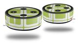 Skin Wrap Decal Set 2 Pack for Amazon Echo Dot 2 - Squared Sage Green (2nd Generation ONLY - Echo NOT INCLUDED)