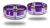 Skin Wrap Decal Set 2 Pack for Amazon Echo Dot 2 - Squared Purple (2nd Generation ONLY - Echo NOT INCLUDED)