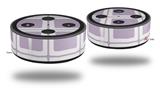 Skin Wrap Decal Set 2 Pack for Amazon Echo Dot 2 - Squared Lavender (2nd Generation ONLY - Echo NOT INCLUDED)