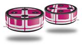 Skin Wrap Decal Set 2 Pack for Amazon Echo Dot 2 - Squared Fushia Hot Pink (2nd Generation ONLY - Echo NOT INCLUDED)