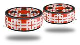 Skin Wrap Decal Set 2 Pack for Amazon Echo Dot 2 - Boxed Red (2nd Generation ONLY - Echo NOT INCLUDED)