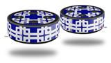 Skin Wrap Decal Set 2 Pack for Amazon Echo Dot 2 - Boxed Royal Blue (2nd Generation ONLY - Echo NOT INCLUDED)