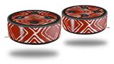 Skin Wrap Decal Set 2 Pack for Amazon Echo Dot 2 - Wavey Red Dark (2nd Generation ONLY - Echo NOT INCLUDED)