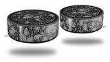 Skin Wrap Decal Set 2 Pack for Amazon Echo Dot 2 - Scattered Skulls Gray (2nd Generation ONLY - Echo NOT INCLUDED)