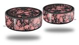 Skin Wrap Decal Set 2 Pack for Amazon Echo Dot 2 - Scattered Skulls Pink (2nd Generation ONLY - Echo NOT INCLUDED)