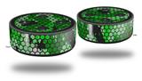 Skin Wrap Decal Set 2 Pack for Amazon Echo Dot 2 - HEX Mesh Camo 01 Green Bright (2nd Generation ONLY - Echo NOT INCLUDED)