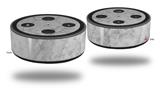 Skin Wrap Decal Set 2 Pack for Amazon Echo Dot 2 - Marble Granite 09 White Gray (2nd Generation ONLY - Echo NOT INCLUDED)