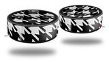 Skin Wrap Decal Set 2 Pack for Amazon Echo Dot 2 - Houndstooth White (2nd Generation ONLY - Echo NOT INCLUDED)