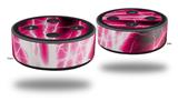 Skin Wrap Decal Set 2 Pack for Amazon Echo Dot 2 - Lightning Pink (2nd Generation ONLY - Echo NOT INCLUDED)