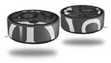 Skin Wrap Decal Set 2 Pack for Amazon Echo Dot 2 - Love and Peace Gray (2nd Generation ONLY - Echo NOT INCLUDED)