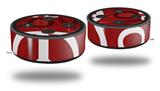 Skin Wrap Decal Set 2 Pack for Amazon Echo Dot 2 - Love and Peace Red (2nd Generation ONLY - Echo NOT INCLUDED)