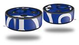 Skin Wrap Decal Set 2 Pack for Amazon Echo Dot 2 - Love and Peace Blue (2nd Generation ONLY - Echo NOT INCLUDED)