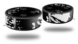 Skin Wrap Decal Set 2 Pack for Amazon Echo Dot 2 - Big Kiss White Lips on Black (2nd Generation ONLY - Echo NOT INCLUDED)