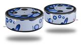 Skin Wrap Decal Set 2 Pack for Amazon Echo Dot 2 - Petals Blue (2nd Generation ONLY - Echo NOT INCLUDED)