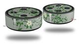 Skin Wrap Decal Set 2 Pack for Amazon Echo Dot 2 - Victorian Design Green (2nd Generation ONLY - Echo NOT INCLUDED)