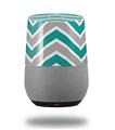 Decal Style Skin Wrap for Google Home Original - Zig Zag Teal and Gray (GOOGLE HOME NOT INCLUDED)