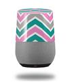 Decal Style Skin Wrap for Google Home Original - Zig Zag Teal Pink and Gray (GOOGLE HOME NOT INCLUDED)