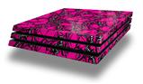 Vinyl Decal Skin Wrap compatible with Sony PlayStation 4 Pro Console Scattered Skulls Hot Pink (PS4 NOT INCLUDED)
