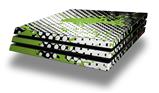 Vinyl Decal Skin Wrap compatible with Sony PlayStation 4 Pro Console Halftone Splatter Green White (PS4 NOT INCLUDED)