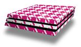Vinyl Decal Skin Wrap compatible with Sony PlayStation 4 Pro Console Houndstooth Hot Pink (PS4 NOT INCLUDED)
