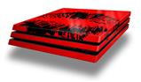 Vinyl Decal Skin Wrap compatible with Sony PlayStation 4 Pro Console Big Kiss Lips Black on Red (PS4 NOT INCLUDED)