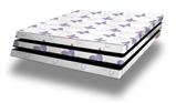 Vinyl Decal Skin Wrap compatible with Sony PlayStation 4 Pro Console Pastel Butterflies Purple on White (PS4 NOT INCLUDED)