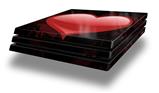 Vinyl Decal Skin Wrap compatible with Sony PlayStation 4 Pro Console Glass Heart Grunge Red (PS4 NOT INCLUDED)
